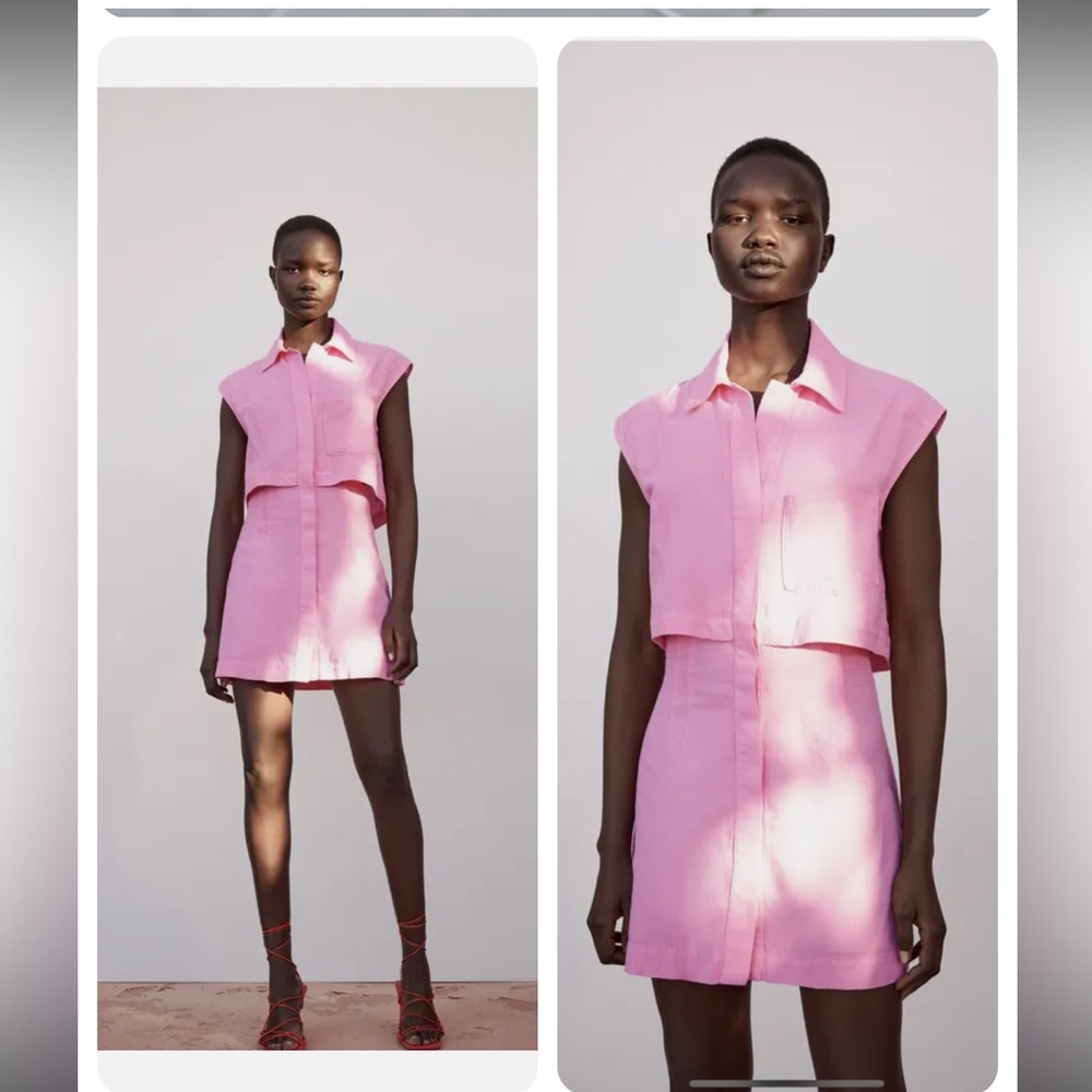 Zara Pink Sleeveless Dress